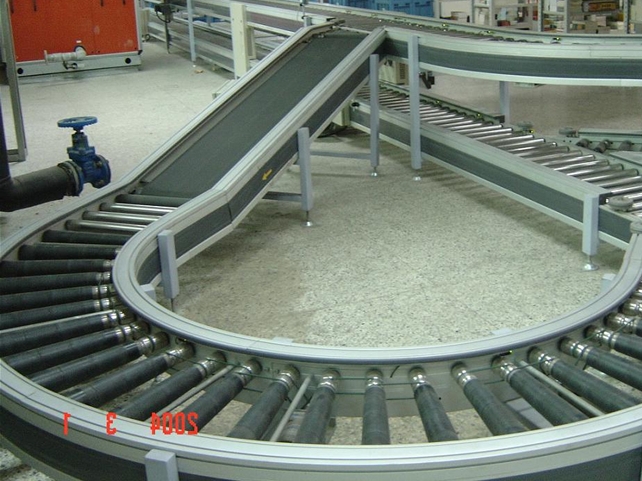 滾柱輸送機(jī)，滾道輸送機(jī)實(shí)例圖